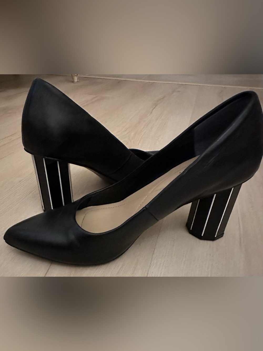 Alfani Black Pointed Toe Block Heel Pumps